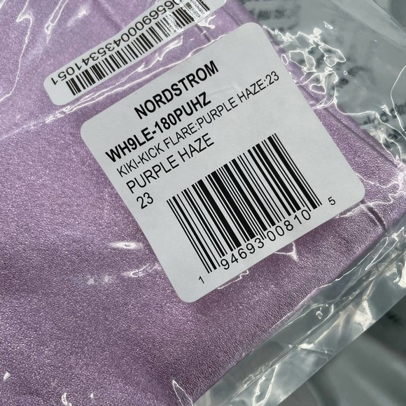 NWT RtA Kiki 100% Lambskin Leather Flare Cropped Pants In Purple Haze $1195 - Picture 12 of 12